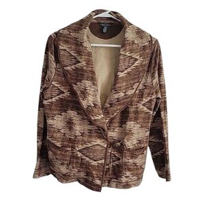 Lauren Jeans Co Western Jacket Aztec Print Boho Size L